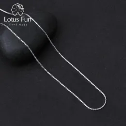 Lotus Spaß Echt 925 Sterling Silber Halskette Edlen Schmuck Kreative Hohe Qualität Klassische Design Kette für Frauen Acessorio Collier