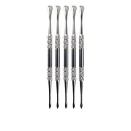 Stainless Steel Carving Tool Concentrate Dab Wax Pen Dabber Double-Sided Spear Point & Smoother Scoop Clay Sculpting Tools