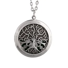 1pc Tree of Life Essential Oil Diffuser Locket Necklace Pendant Collections Aroma Jewelry XSH5241215G
