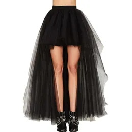 Black High Low Homecoming Dress Half Body Skirt Plus Size Three-layers Mesh Short Cocktail Dress New Style Sexy Women Skirt Custom Made