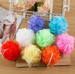 30 gram bad blomma dusch svamp mesh puff nylon liten mesh bad boll mesh dusch bad svampar sn207