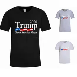 Men Donald Trump 2020 T-Shirt O-Neck Short Sleeve Shirt USA Flag Keep American Great letter Tops Tee Shirt LJJA2661