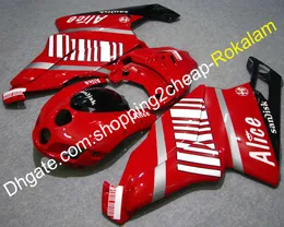 999 749 05 06 Verkleidung Kit für Ducati 999R 749S Motorrad Bodywork Shell 2005 2006 Alice Motorradverkleidung Rot Schwarz (Spritzguss)