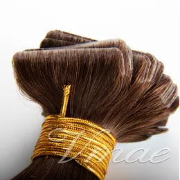 European 14 bis 26 Zoll 100 g natürliche schwarze Multi -Farben Silky Haarteil Haut Schuss Remy Vire menschliche Haarverlängerungen doppelte Klebeband in