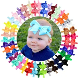 40 pezzi colori 4,5 pollici nastro in grosgrain neonate fiocchi per capelli fasce per neonati accessori per capelli neonati e bambini piccoli