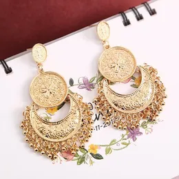 Wholesale-2019 Dream Catcher Hollow out Vintage Leaf Feather Dangle Earrings For Women Bohemia Style Earring Indian Jewelry