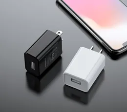 UL FCC Sertifikalı ABD Fişi 5V 1A 2A USB Hızlı Şarj Cihazı Seyahat Duvar Şarj Cihazı Cep Telefonu Güç Adaptörü iPhone Samsung Black White Hxqt