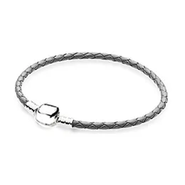 NEW Fashion 925 Sterling Silver Multicolor Mixed 12 Colors Women Double-Leather Bracelet Fit Charm DIY Gift Original Iconic Bead six