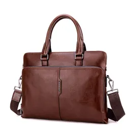 BERAGHINI Business Men Briefcase Bag PU Leather Laptop Handbag Casual Man Shoulder bags Male Commercial Briefcase