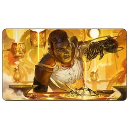 Magiczna gra planszowa Playmat: Ghirapur Gearcracter 60 * 35 cm Rozmiar Mata Table Mata Mousepad Play Matwitch Fantasy Oscult Dark Kobieta Kreator