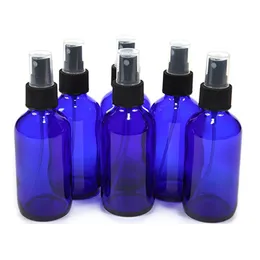 Tjock 30 ml 1oz Cobalt Blue Fine Mist Atomizer Glass Bottle Spray Refillable Parfym tomt flaskglas för aromaterapi Eterisk