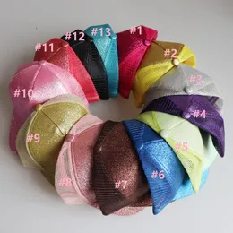 30pcsAdult plain solid Ponytail Baseball Cap Messy Buns hat Trucker Pony caps Glitter Sequin Dad Hat mesh summer outdoor Snapbacks 13 colors