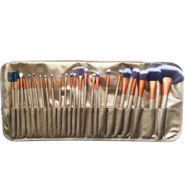 24pcs/Set 10 colors Professional Makeup Brushes Portable Full Cosmetic Make up Brushes Tool Foundation Eyeshadow Lip brush with Bag free DHL