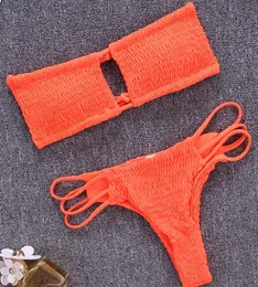 2019 bikini fold sexy solid women's three point swimwear bikini Uniforms kits Sports Online Sets apparel swimming Sports flexible stylish