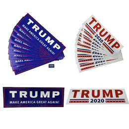 2 Styles 7.6*22.9cm Donald Trump 2020 Car flags Stickers Bumper wall Sticker Keep Make America Great Decal for Car Styling Vehicle Paster