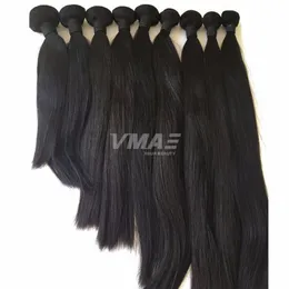 VMAE Peruvian Virgin Human Hair Straight weaves 3 Bundles Lot Weft Extensions