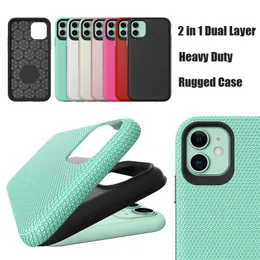 TPU PC Rugged Armor Cases Case for iphone 14 13 12 11 Pro Max 6 6s 7 8 Plus X Xs XR Shockproof Cover Built-in Metal