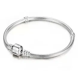 925 srebro bransoletki 3mm łańcuszek węża Fit urok bransoletka z koralików bransoletka biżuteria prezent dla kobiet mężczyzn GB1671
