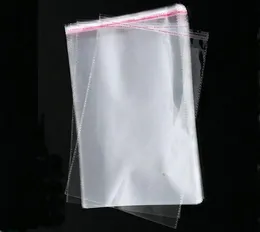 50pcs / mycket 12 storlek klart plast självhäftande tätning cellofan lagring paketpåse presentpåse självtätning poly upp packagin väska