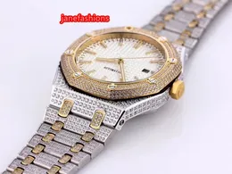 Männer automatische mechanische Uhren bi- Gold Diamant-Mode-Boutique Uhren hochwertigen Edelstahlgeschäft Herrenuhren