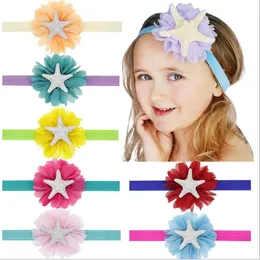 Baby Mermaid Headband Girls Starfish Headband Child Festival Headband Newborn Sea Photo Prop Party flower hair accessories