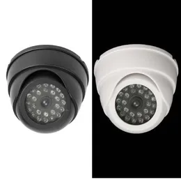 25 LEDカラーナイトビデオドーム偽のCCTVカメラ家の装飾セキュリティSurveillanの装飾工芸品ブラックホワイト置物のミニチュア