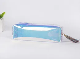 Wholesale Clear PVC Laser Pvc Pencil Case With Tassel Cute
