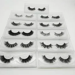 Nya återanvändbara 3D -minkögonfransar Hot Style False Eyelashes Natural Curly Mink Lashes Eyelash Extension Makeup Eye Lashes