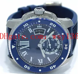Luxury High Quality Calibre De Diver WSCA0011 Blue Dial And Rubber 42mm Automatic Movement Watch BRAND NEW Mens Watch Watches Orig247x