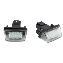 2st LED -nummer registreringsljus 18SMD Inget felfri glödlampa för Peugeot 206 207 306 307 406 407 för Citroen C3 C4 C5