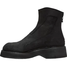 Kalın Sole Boots For Men Platformu Erkek Botları Gerçek Deri Kış Ayakkabı 12 # 20 / 20e50