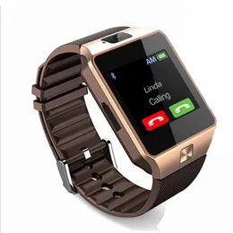 Original DZ09 Smart Watch Bluetooth Wearable Devices Smart Wristwatch för iPhone Android iOS Smart Armband med kameraklocka Sim TF -spår