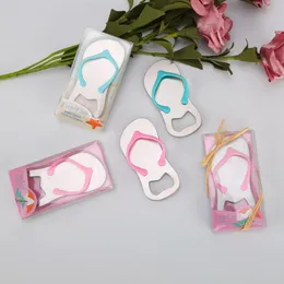 100PCS Personalized Flip Flop Bottle Opener Customized Wedding Bottler Openers in Gift Box Bridal Shower Favors LX8811