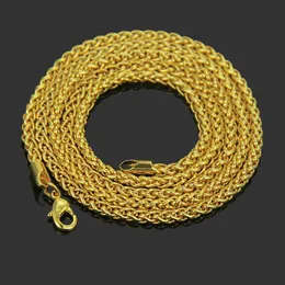 Hip Hop Golden Fox Tail Chain Halsband 76cm Halsband Smycken för män eller kvinnor