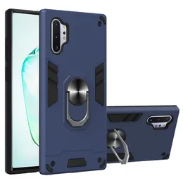 Kickstand ShockoProof Cover Car Holder Magnetic Ring Hybrid Case för Samsung Galaxy A10 A20 A30 A40 A50 A60 A70 A81 A91 J530 J730 J4 J6 J8