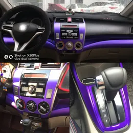 Honda City 2009-2014自己接着性車のステッカー3D 5Dカーボン繊維ビニール車のステッカーとデカールカースタイリングアクセサリー