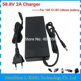 52V Lithium battery Charger Output 58.8V 2A charger use for 14S 51.8V 52V ebike battery 58.8V Charger