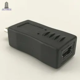 100PCS / LOT MICRO USB Man till USB Mini 5PIN T Port Kvinna kontakt för mobilautomat