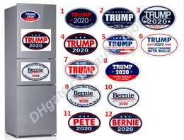 free shipping 12 types New Styles Donald Trump 2020 Bernie Magnetic refrigerator sticker 14x9cm Trump Fridge Magnets Wall Bernie Sticker