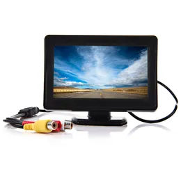 2 i 1 4,3 tum TFT LCD-bil Bakifrån Monitor Nattvision Parkering Reverse Camera