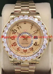 Luxury Watch Top Quality 326938 GM/T Workin Diamond Bezel 18k Gold Asia 2813 Movement 42mm Automatic Mens Watch Watches