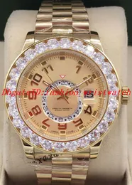 Orologio di lusso Top Quality 326938 GM / T Workin Diamond Bezel Oro 18 carati Asia 2813 Movimento 42mm Orologio da uomo automatico Orologi