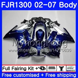 Kit för Yamaha FJR1300A 2001 2002 2003 2004 2005 2006 2007 2AAHM.22 FJR 1300 FJR-1300 FJR1300 01 02 03 04 05 06 07 Mörkblå lager Fairings