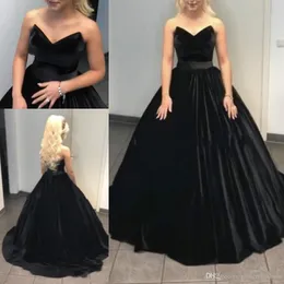 Said Mhamad Black Gothic a Lines Kleider Veet Schatz Arabisch Land Plus Größe Billig Hochzeitskleid Brautkleider Vestidos