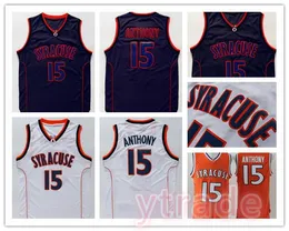 Syracuse NCAA Jersey Black White Orange Mens Carmelo Anthony College Basketball Jerseys ED Bästa kvalitet