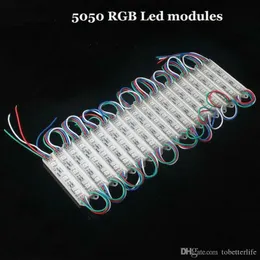 5050 RGB Moduł LED Light Waterproof 12 V SMD 5050 3 Diody LED 0,72W ​​Moduły LED Znak Podświetlenie LED dla liter kanałowych