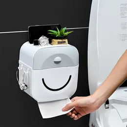 Водонепроницаемый Полотенце держатель настенный Wc Клеть Корпус трубки Коробка для хранения туалетной бумаги Y200108