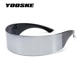YOOSKE Funny Futuristic Wrap Around Monob Costume Sunglasses Mask Novelty Glasses Halloween Party Party Supplies Decoration