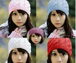 Korean Edition Hot ananas hatt, handgjord stickad hatt, damens höst vinter ull hatt Fri leverans L540
