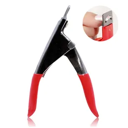 NA070 Nail Art Clipper Cutter UV Gel Falska Spik Tips Edge Cutters Rostfritt Stål U One Word Clippers Manicure Tool Sax